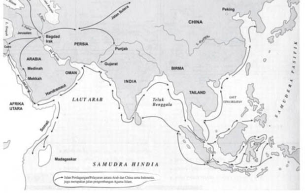  wilayah Indonesia telah banyak didatangi oleh para pedagang dari berbagai negara Sejarah Perkembangan Islam di Indonesia + Peta Penyebarannya