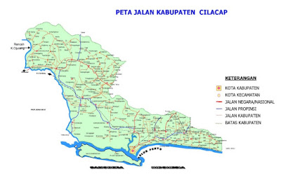 Peta Jalan di Kabupaten Cilacap